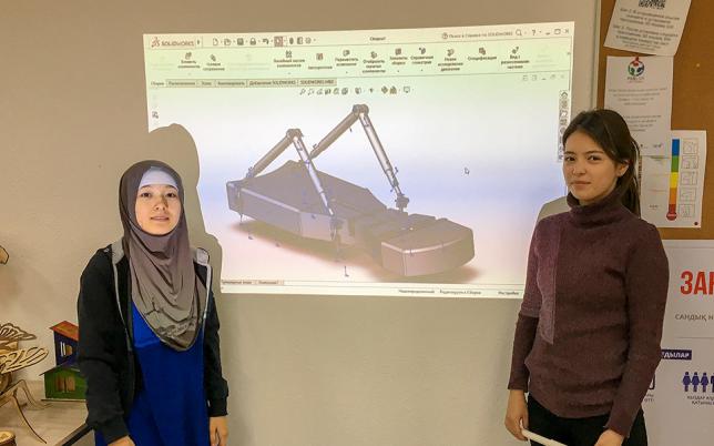 In Kazakhstan, Two Young Women Build a Future in STEM Hero Image