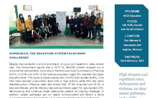 Case Study: The Success of Introducing Multi-Channel Life Skills Education in Public Schools in Morocco cover