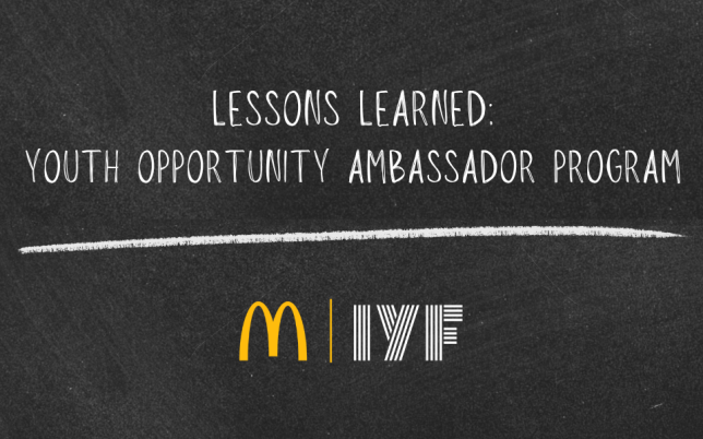 Lessons learned from YO Ambassadors