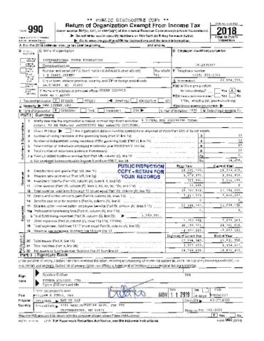 2018 IYF Form 990 cover