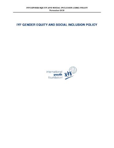 Gender Equity and Social Inclusion (GESI) Policy cover