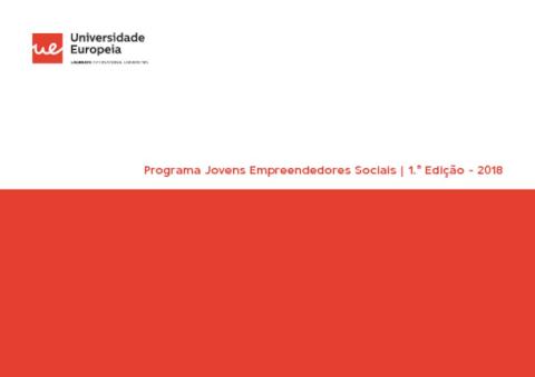 Programa Jovens Empreendedores Sociais 2018 cover