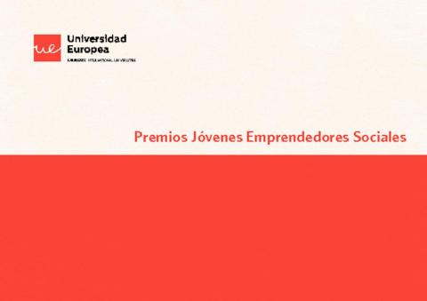 Premios Jóvenes Emprendedores Sociales 2018 cover
