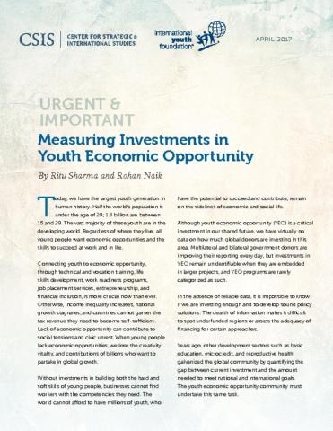 Measuring Investments in Youth Economic Opportunity cover