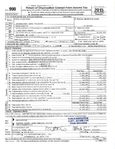 2015 IYF Form 990 cover
