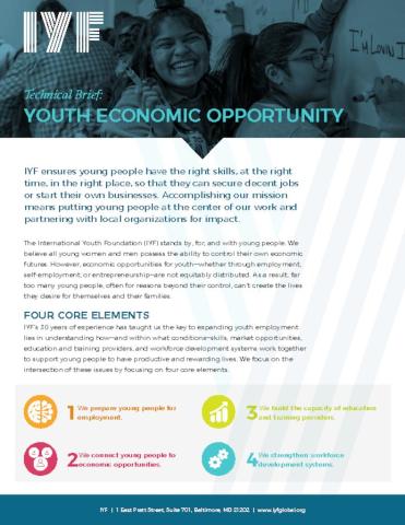 Technical Brief: Youth Economic Opportunity cover