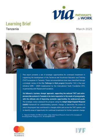 Via Strategic Learning Brief (Tanzania) cover