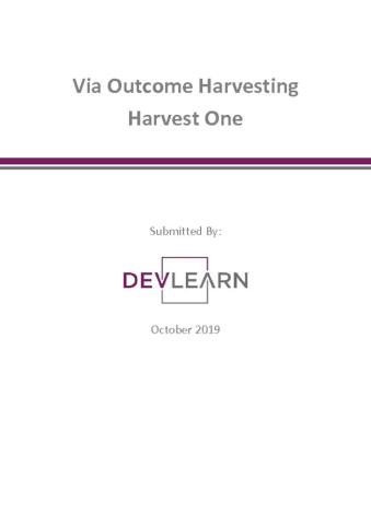 Via Outcome Harvest Reports cover