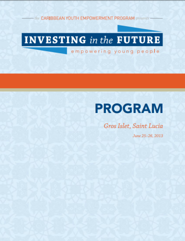 CYEP Conference - Investing in the Future Empowering Young People Event Program Cover