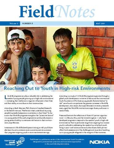 FieldNotes: Reaching Out to Youth in High-Risk Environments Cover