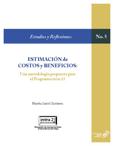 Studies & Reflections #5: Cost-Benefit Analyses—A Method Proposed by entra21 Cover