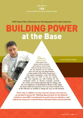 YOUth No. 2, Policy Matters: Building Power at the Base—IDB Charts New Directions in Development for Latin America Cover