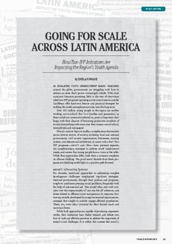 YOUth No. 5, Policy Matters: Going for Scale Across Latin America Cover