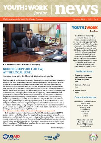 Youth For The Future Newsletter (Summer 2010) Cover